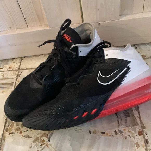 Nike Shoes Lebron James Black And Red Like New Basketball Nike React Shoes Poshmark
